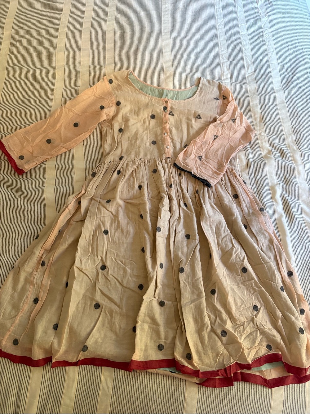 Very light embroidered dress